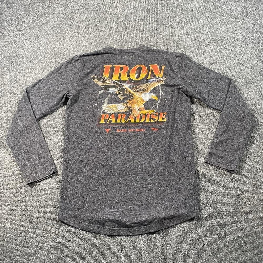 Under Armour Project Rock Mens S Iron Paradise Long Sleeve Shirt Made Not Born